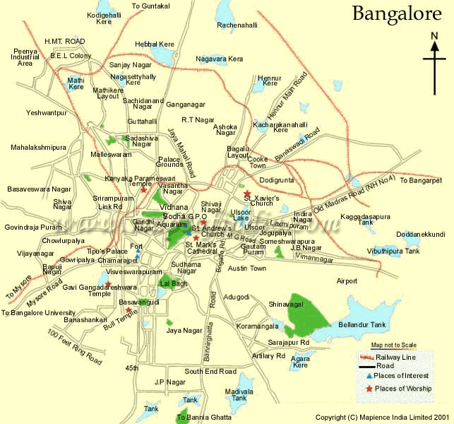map of Bangalore 