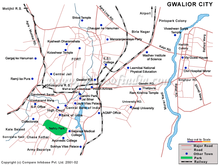 City Map of Gwalior
