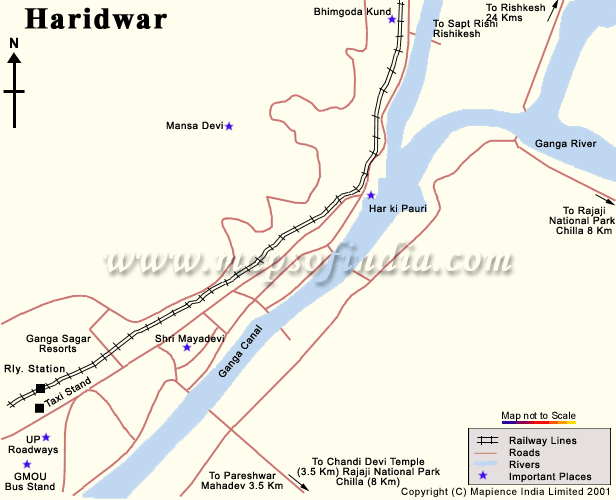 City Map of Haridwar