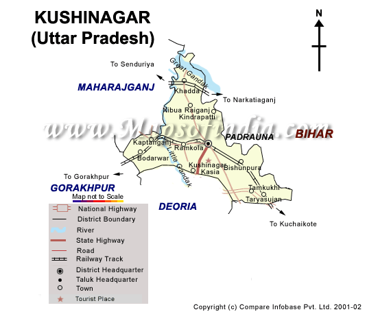 Tourist Map of Kushinagar