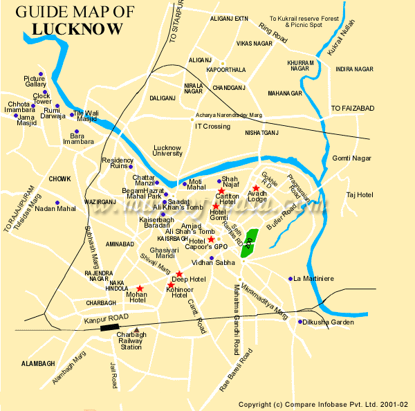 City Map of Lucknow