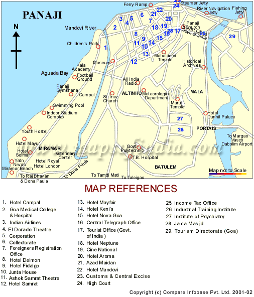 Tourist Map of panjim