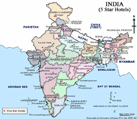 India Hotels Map