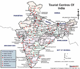 India Tourist Map