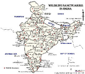 India Wildlife Map