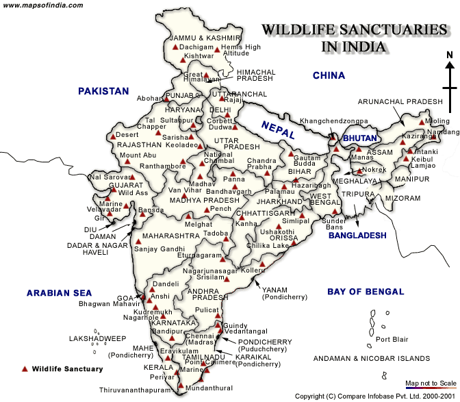 Wildlife Sanctuary map
