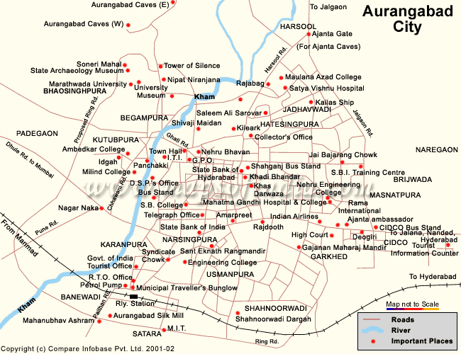 City Map of Aurangabad
