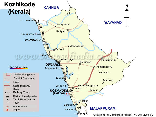 City Map of Calicut-Kozhikode