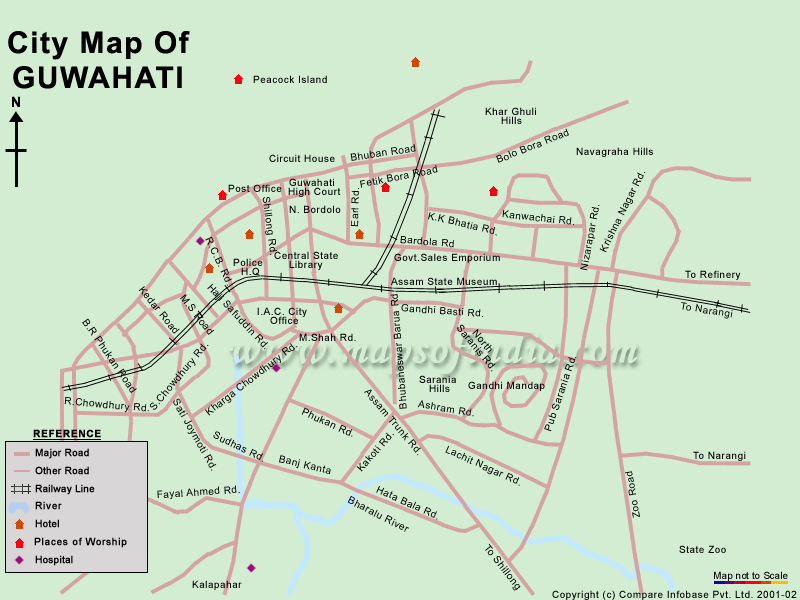 City Map of Guwahati