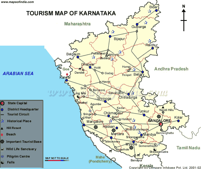 karnataka tourist map with distance pdf download