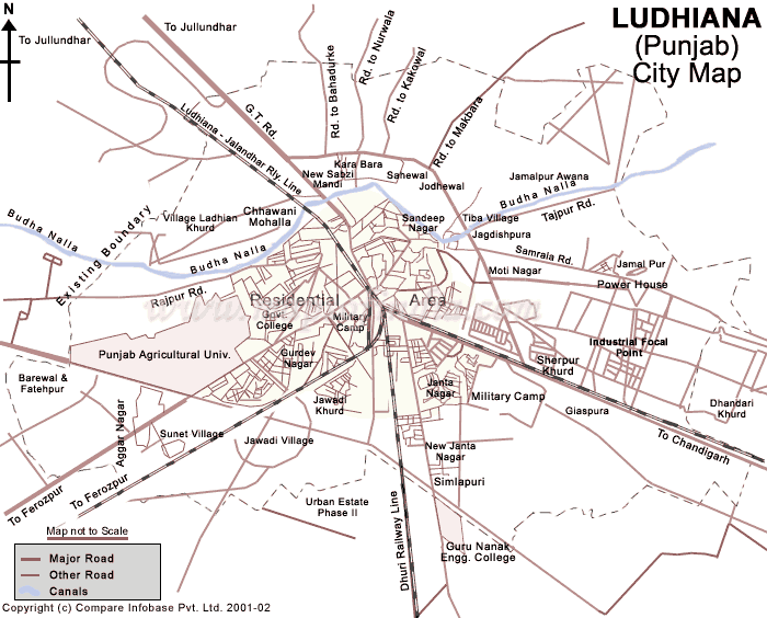 City Map of Ludhiana