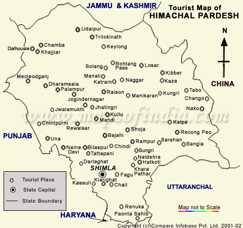 City Map of Himachal Pradesh