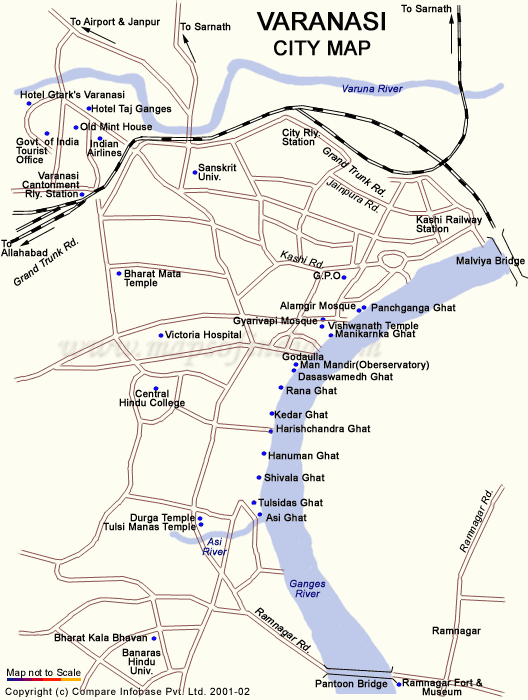 City Map of Varanasi